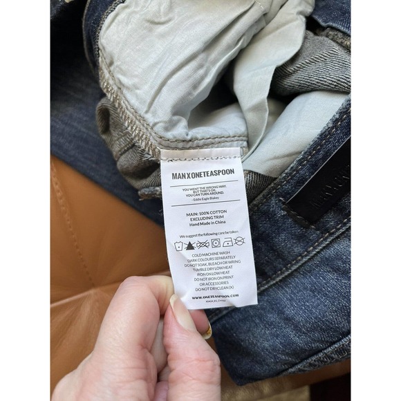 NWT One Teaspoon Mr. Golds Cowboy Paint Splatter Relaxed Fit Jeans Sz 34 X 29 - Picture 13 of 13